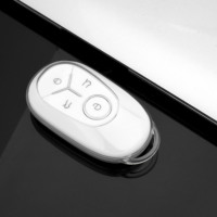 Étui de clé de voiture transparent et imperméable DM pour Leapmotor, coque de clé de voiture transparente en plastique TPU pour Geely