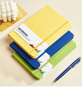 Academic <b>A5</b> Logo Customized Pocke PU Leather Diary Note Book Custom Elastic Band Hardcover Budget Mini A6 Size Pocket <b>Notebook</b> - Product Image 1