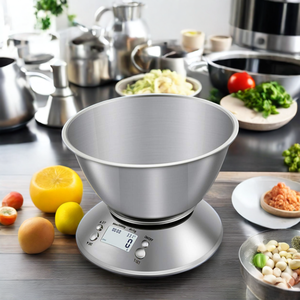 Báscula Digital de Cocina de Acero Inoxidable con Recipiente Desmontable, Funciona con Baterías, para Uso Doméstico, en Hoteles y Aplicaciones de Pesaje - Product Image 3