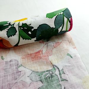 2025 tùy chỉnh 100% lanh lanh in vải sáng màu lớn thiết kế hoa dệt kỹ thuật cho trọng lượng trung bình mùa hè của phụ nữ - Product Image 5