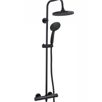 Système de douche moderne en cuivre Ensemble professionnel de douche de plafond murale Ensemble de douche à effet pluie pour salle de bain Pomme de douche Robinet de bain