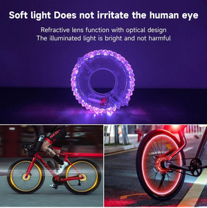 Lumière <span class=keywords><strong>de</strong></span> roue <span class=keywords><strong>de</strong></span> vélo à capteur intelligent LED, rechargeable par USB, étanche, <span class=keywords><strong>7</strong></span> couleurs changeantes, allumage/extinction automatique, pièces <span class=keywords><strong>de</strong></span> sécurité <span class=keywords><strong>pour</strong></span> le cyclisme - Product Image 5