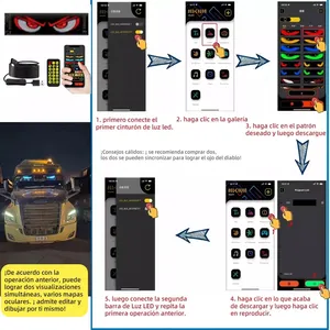 แผงวงจรเมทริกซ์แบบยืดหยุ่นแผงไฟ <span class=keywords><strong>LED</strong></span> หน้าจอ <span class=keywords><strong>LED</strong></span> รูปปีศาจสำหรับรถบรรทุกรถ - Product Image 3