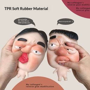 Jouets de décompression amusants en plastique, gadgets originaux, pince musicale à rebond rapide, poupée masque à presser, vente en gros - Product Image 4