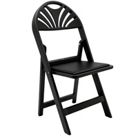 Chaise pliable robuste en résine, empilable, légère, blanche, dossier ventilé, en plastique Wimbledon, pour location de mariage, événements, fêtes, portable