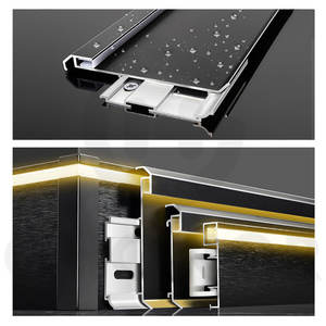 Muestra gratis Ghonor iluminación oculta barra Led perfil de aluminio Led línea de esquina luz pared zócalo - Product Image 4