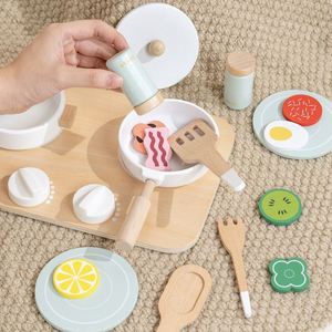 Juego de 18 Piezas de Ollas y Sartenes de Madera Realistas para Jugar a la Cocina, con Estufa de Juguete, Juego de Cocina para Niños Pequeños - Product Image 4
