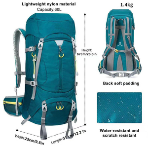 Hiking Backpack Nylon Waterproof Climbing <strong>Bagpack</strong> <strong>Camping</strong> Travel Back Pack 60L Large Capacity Sport Bags with Pocket Outdoor Bag - Product Image 3