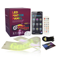 Panneau matriciel LED flexible série AT, transparent, USB, affichage œil de démon pour voiture, contrôle par application