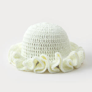 Chapeau seau au <span class=keywords><strong>crochet</strong></span> de haute qualité pour femmes, casquette tricotée tendance, souple et mignonne, fait main, chapeau de ple - Product Image 6