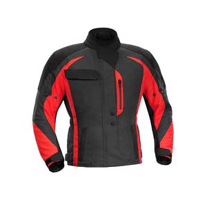 Veste de moto en Cordura imperméable de couleur noir-rouge, prix d'usine, best-seller, veste textile pour moto pour hommes - Product Image 1