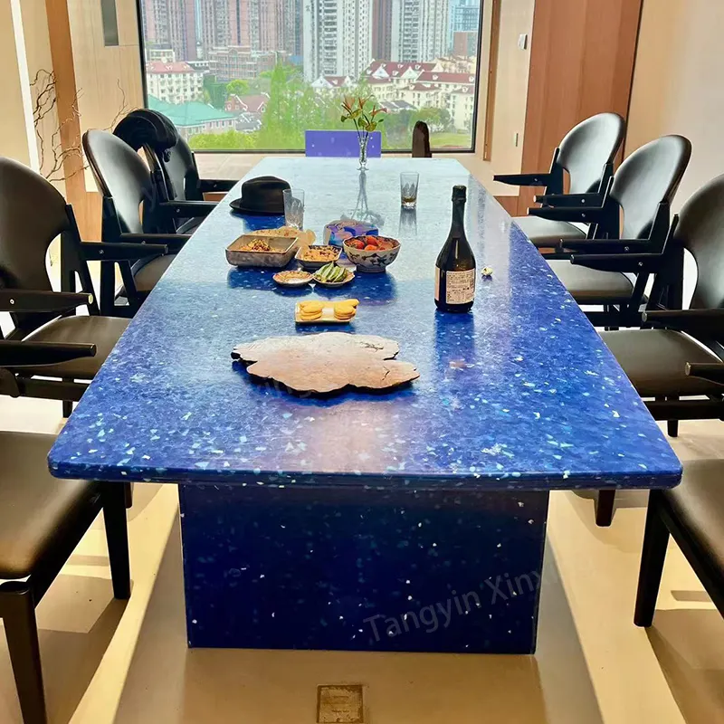 लिविंग रूम के लिए अनुकूलित पुनर्नवीनीकरण एचडीपीई प्लास्टिक साइड टेबल आधुनिक एचडीपीई कॉफी टेबल
