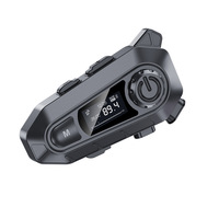 Casque de moto avec système d'intercom Bluetooth, microphone sans fil, écouteurs à réduction de bruit pour le ski, le cyclisme