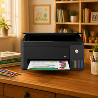 Nouvelle imprimante A4 L3318 L3358 couleur sans fil pour bureau, imprimante jet d'encre continu tout-en-un avec scanner pour travaux photo et traitement de documents