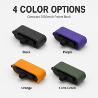 Mini banque de puissance portable avec batterie de secours de chargeur mobile rechargeable de capacité de 2500mAh 2A Logo personnalisable actuel