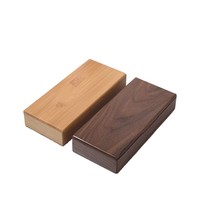 Boîte à bijoux en bois massif avec doublure en velours, fermeture magnétique, rangement pour bagues et colliers, organisateur de cadeaux pour les voyages et la maison