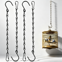UIYICIL Chaîne métallique noire suspendue de 24,5 cm, décor de jardin extérieur polyvalent pour nichoir à oiseaux, lanterne, carillon éolien, panier de fleurs