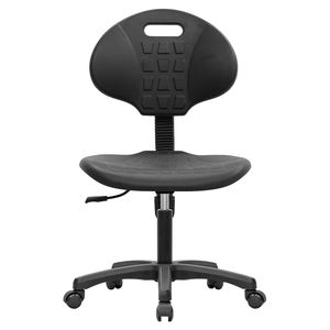 Chaises <span class=keywords><strong>de</strong></span> <span class=keywords><strong>laboratoire</strong></span> pivotantes E01 à large gamme d'applications avec roulettes fixes en nylon PU pour <span class=keywords><strong>laboratoire</strong></span> - Product Image 1