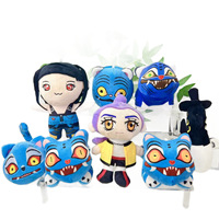 Nouvelle poupée en peluche super douce en coton PP, motif tigre sauvage, pour le commerce transfrontalier, poupée de dessin animé mignonne, porte-clés, petit cadeau