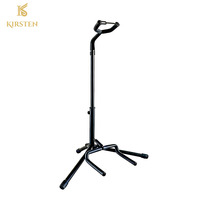 KIRSTEN OEM Custom Logo Durable Sturdy Iron Foldable Detachable Black Universal Guitar Stand Space-Saving Design for Instruments