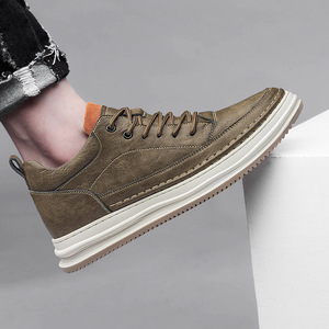 Zapatillas Negras de Hombre Estilo Coreano de Moda, Casuales, de Caña Alta, con Aumento de Altura Oculto, Punta Baja y Forro de Malla, Ideales para Otoño - Product Image 4