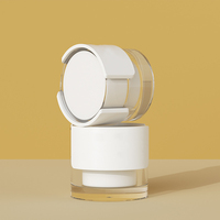 Pot à crème PS 50g avec couvercle rond droit, emballage cosmétique pour crème de soin, réutilisable et personnalisable