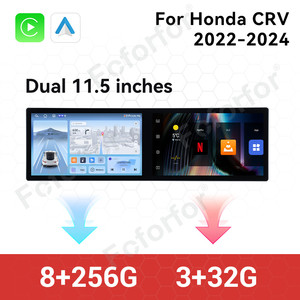 Autoradio à double écran <span class=keywords><strong>23</strong></span>'' pour Honda CRV 2022-2024, Android 14, navigation GPS, lecteur multimédia, autoradio sans fil CarPlay - Product Image 4