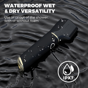 Recortadora de pelo eléctrica IPX7, resistente al agua, uso en seco y húmedo, depiladora corporal para hombres y mujeres, depilación de axilas y vello púbico, recargable por USB - Product Image 1