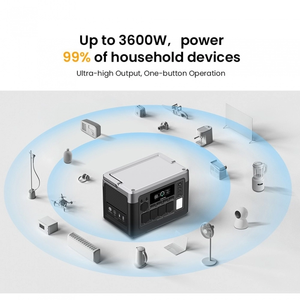 Générateurs d'énergie solaire d'extérieur 1800W, générateur de batterie solaire, capacité de 1536Wh, station d'alimentation portable extensible - Product Image 5