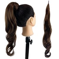 Extension de queue de cheval synthétique pré-collée Bozhen, style européen et américain, en fibre haute température, densité 180 %, double trame, fabriquée à la machine