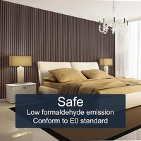 Panneaux muraux acoustiques modernes en bois de noyer Panneaux muraux décoratifs insonorisés pour la réduction du bruit intérieur Modèle 3D