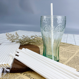 Cannucce di Carta Bianche Biodegradabili Ecologiche Monouso per Frappè, Produzione di Fabbrica - Product Image 5