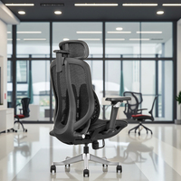 Chaise de bureau ergonomique de luxe, confortable, avec accoudoirs 4D réglables, dossier haut, pivotante, entièrement en maille, pour cadre dirigeant