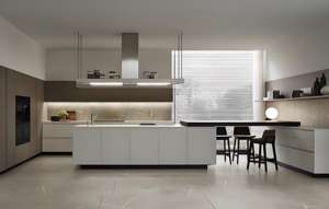 ตู้ไม้เนื้อแข็งทรงสูงเฟอร์นิเจอร์ห้องนั่งเล่นตู้ครัวดีไซน์ทันสมัย - Product Image 3