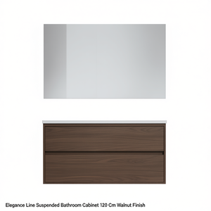 Meuble de salle de bain suspendu Elegance Line 120 cm finition noyer - Product Image 3