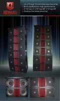 T.I Pro Audio système de sonorisation étanche à haute efficacité double enceinte line array 15 pouces 3 way pour événements en plein air