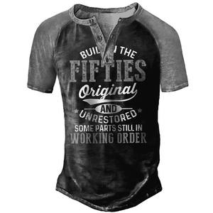 วินเทจสไตล์ถนนผู้ชายเสื้อเฮนรี่ทาวเวอร์รักดอกไม้เสื้อยืดแฟชั่นผู้ชายเสื้อโปโลขายส่งโลโก้ที่กําหนดเองเสื้อยืด - Product Image 1