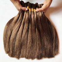 Prix d'usine Marque privée 100% Cheveux humains vierges Remy en vrac Double tirage pour tressage Cuticules alignées Double trame machine européenne
