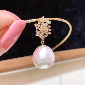 Colgantes de Plata S925 para DIY con Perlas, Accesorios para Mujer, Cuentas de 8-12mm, Colgante para Collar 30162, Base Vacía para Colgantes de Copo de Nieve - Product Image 3