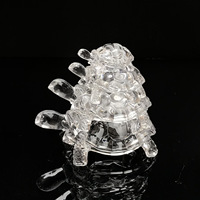Ornement de tortue en cristal gravé à la main, décoration de la maison, cadeau porte-bonheur, sculpture d'animal, statue