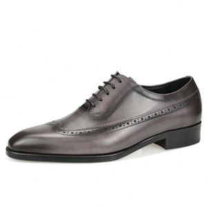 Nouvelle Arrivée Personnalisée – Chaussures Homme en Cuir Véritable Italien Peintes à la Main, Officielles, pour Affaires et Mariages, à Lacets Carrés, Légères - Product Image 3