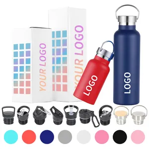 Vacuum Insulated Personalizado Double Wall Insulated Stainless Steel Water Bottle 750ml Termos De Acero Inoxidable Botella De Agua