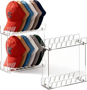 New Style Two Layer Easy Install Space Saving Acrylic Storage <b>Hat</b> Rack Suitable for Bedrooms - Product Image 1