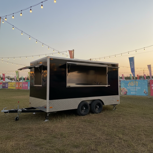 Nouveau chariot de restauration SANSHELL FS400 pour snacks et grillades, camion de cuisine en acier inoxydable, remorque de traiteur mobile avec GPS intégré et alimentation électrique commerciale - Product Image 1