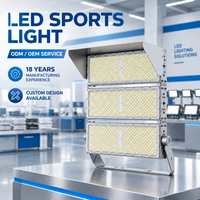 Projecteur LED à trois modules 600W 720W, série haute puissance, puce Lumileds, driver Inventronics pour projets de stades et ports