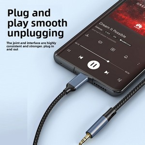 Câble audio <span class=keywords><strong>XKS</strong></span> <span class=keywords><strong>XKS</strong></span>-5487 épaissi 1,5 m Type-C DC 3,5 mm AUX pour voiture, ordinateur, téléphone portable, streaming en direct, enregistrement, blindé - Product Image 3