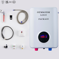 Chauffe-eau électrique instantané intelligent portable, conception à induction, sans réservoir, écran tactile, température constante, plastique, pour hôtel