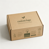 Caja de Cartón Kraft para Envíos, Embalaje de Cartón Reciclable Personalizado para Sets de Cuidado Personal con Bandeja Interior
