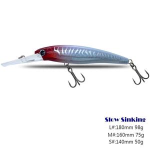 เหยื่อตกปลาแม็กนั่ม ABS ขนาด 180 มม. น้ำหนัก 98 กรัม เหยื่อปลอมแบบดำน้ำ<span class=keywords><strong>ล</strong></span>ึก <span class=keywords><strong>ล</strong></span>อยน้ำได้ สำหรับตกปลาทะเ<span class=keywords><strong>ล</strong></span> แม่น้ำ ปลาทะเ<span class=keywords><strong>ล</strong></span>น้ำเค็ม ปลาซัลมอน รุ่น HCM08 - Product Image 5