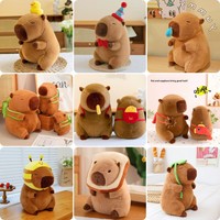 Peluche Capybara Grande Taille, Adorable Peluche Kapibara-san pour Filles, Cadeau d'Anniversaire, Poupée Animale Kawaii